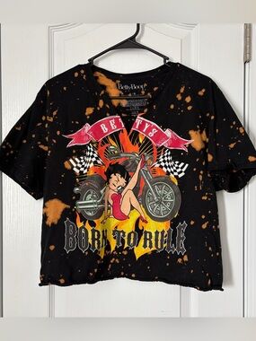 Betty Boop Cropped T-Shirt - Large